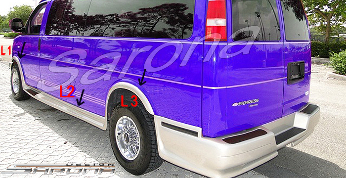 Custom Chevy Express Van  Short Wheel Base Running Boards (2003 - 2024) - $1350.00 (Part #CH-013-SB)